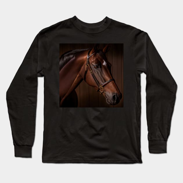 Horses Series Long Sleeve T-Shirt by VISIONARTIST